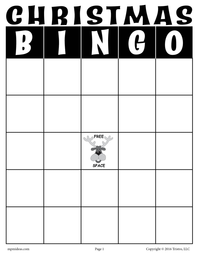 Printable Christmas Bingo Game SupplyMe