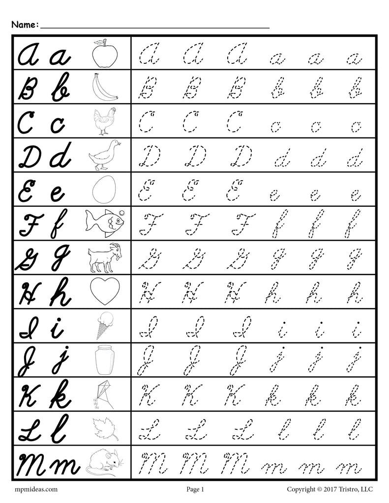 creative handwriting alphabet