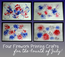 4 Firework Printing Crafts for the Fourth of July!