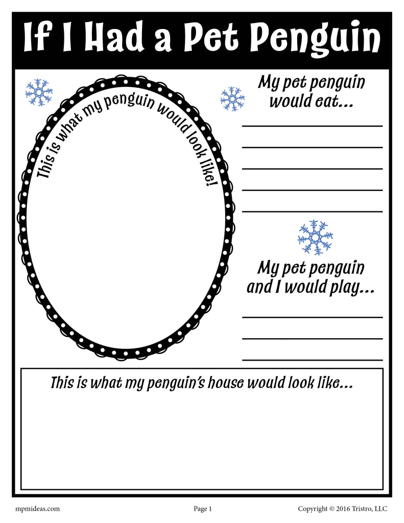 If I Had a Pet Penguin Printable Winter Writing Activity! – SupplyMe