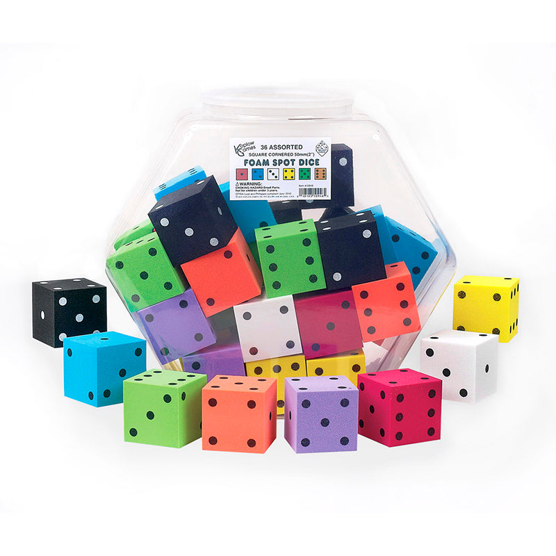 Koplow Games Foam Blank Dice, 2, 36/tub