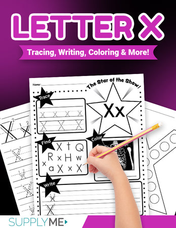 Find the Letter X Worksheet, Alphabet X Hunt Activity Free