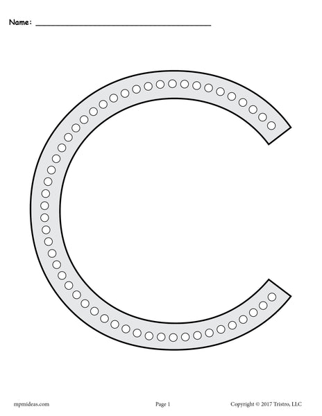 Letter C Q-Tip Painting Printables - Includes Uppercase and Lowercase ...