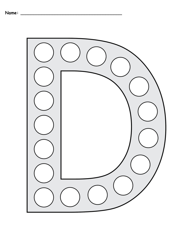 FREE Letter D Do-A-Dot Printables - Uppercase & Lowercase!