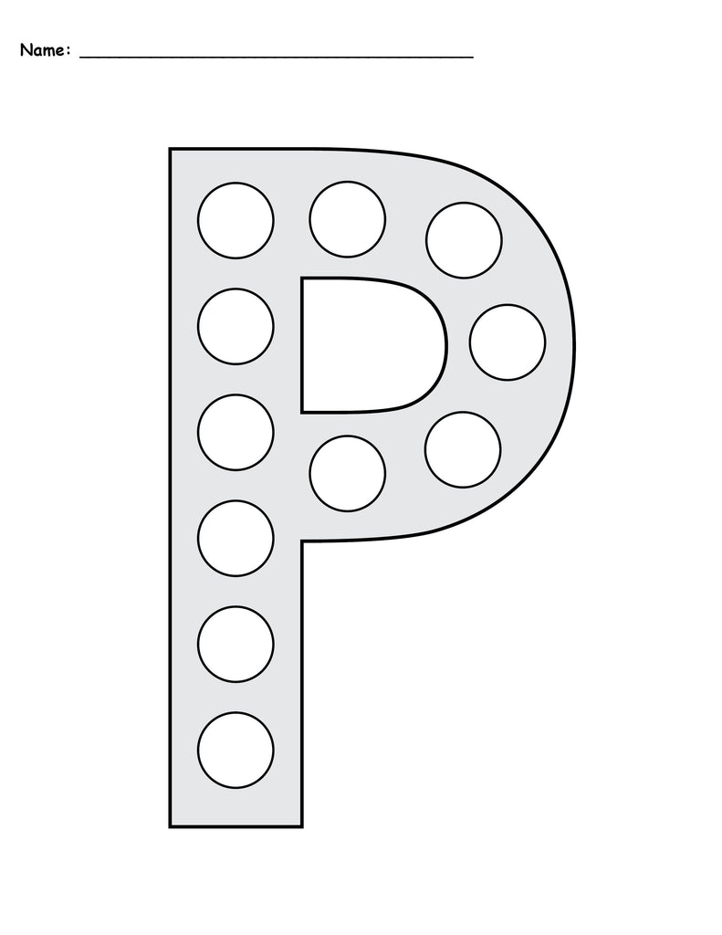 FREE Letter P Do-A-Dot Printables - Uppercase & Lowercase!