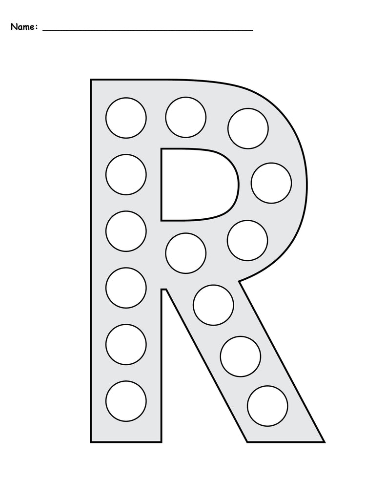 FREE Letter R Do-A-Dot Printables - Uppercase & Lowercase!