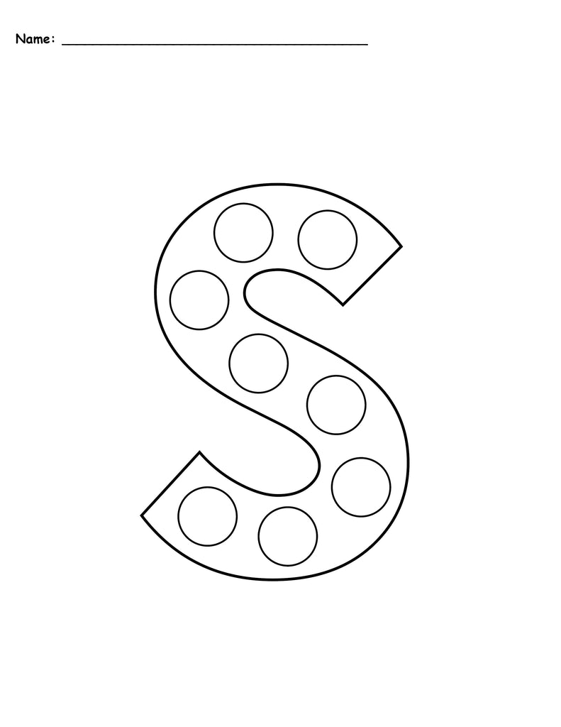 FREE Letter S Do-A-Dot Printables - Uppercase & Lowercase!