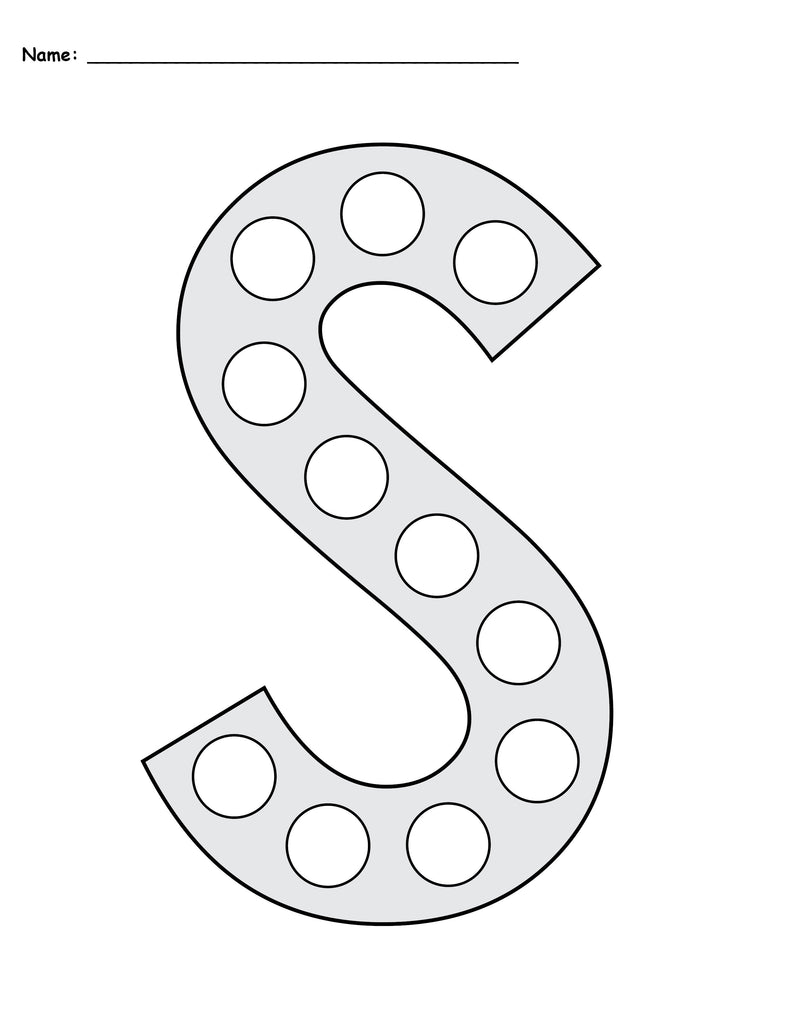 FREE Letter S Do-A-Dot Printables - Uppercase & Lowercase!