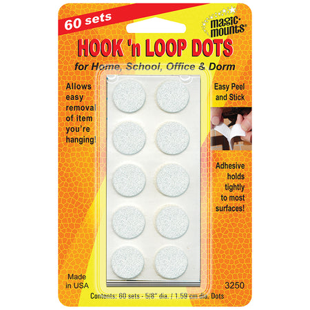 Hook 'n Loop, 5/8 Dots, 30 sets - MIL3257W, Miller Studio