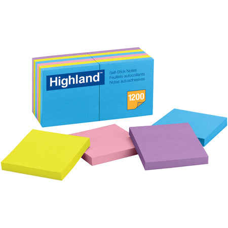 Charles Leonard Sticky Notes, 4 x 6 Lined, 12 Pads