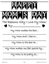 FREE Mother's Day Writing Activity