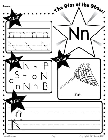 15+ Letter N Printables: Free & Easy Print! - The Simple Homeschooler