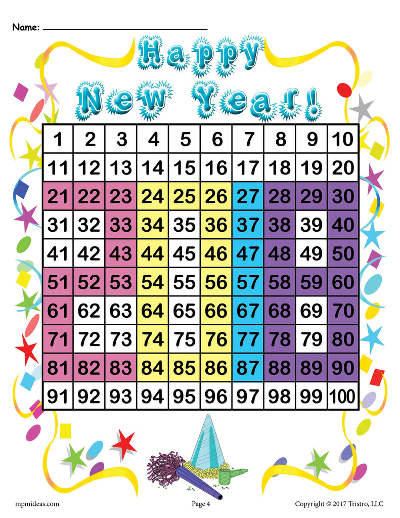 FREE Printable 2018 New Year's Place Value Mystery Picture!