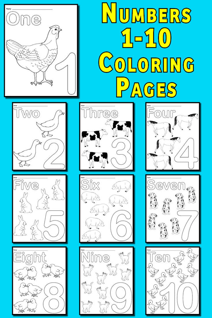 ten coloring pages