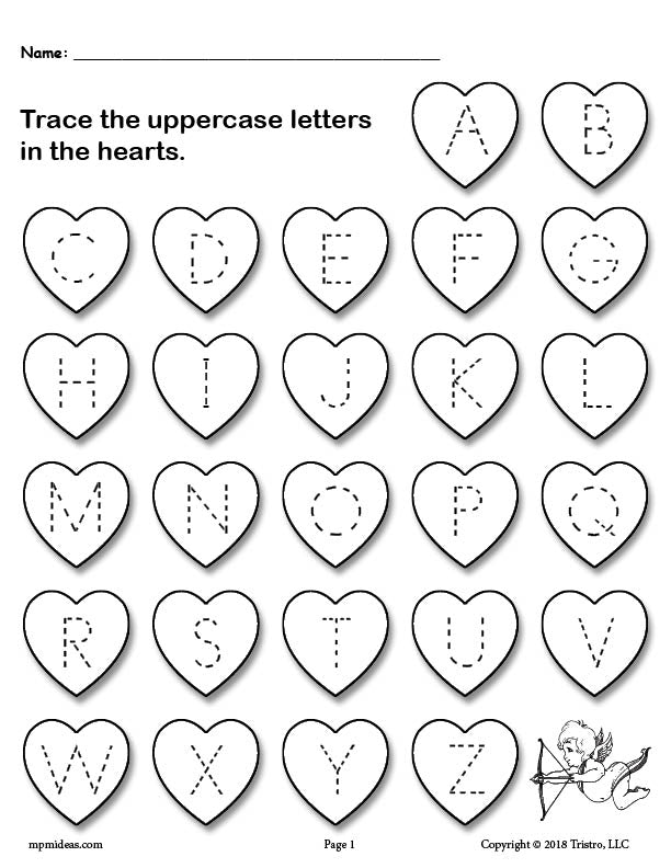 Love Digital Letters Alphabet & Numbers Valentine's Digital