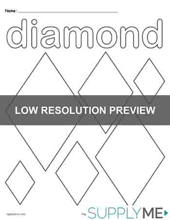 printable diamond coloring page