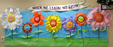 When We Learn We GROW! - Spring Bulletin Board – SupplyMe