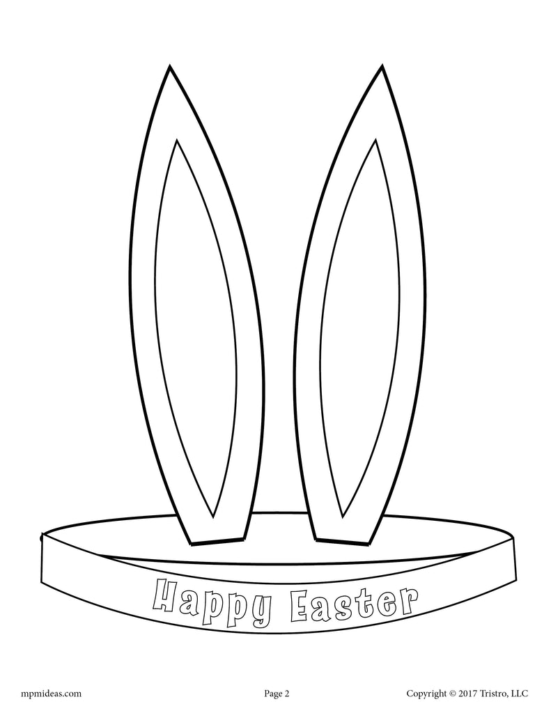 bunny ear coloring page