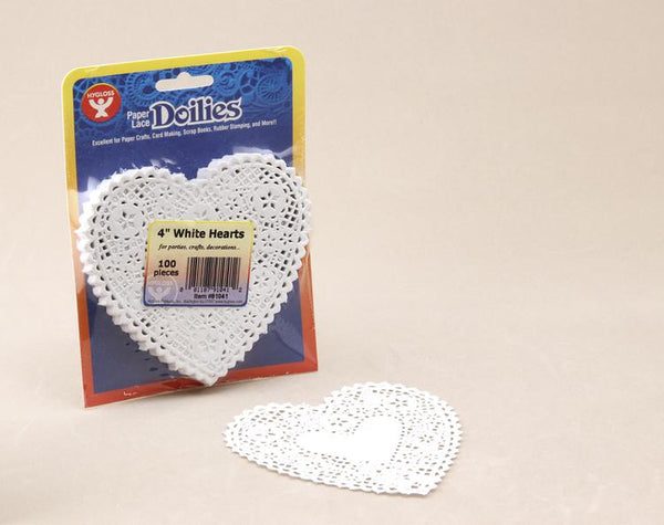 Hygloss Products Heart Paper Lace Doilies 4 White Hyg91041 Supplyme 4236