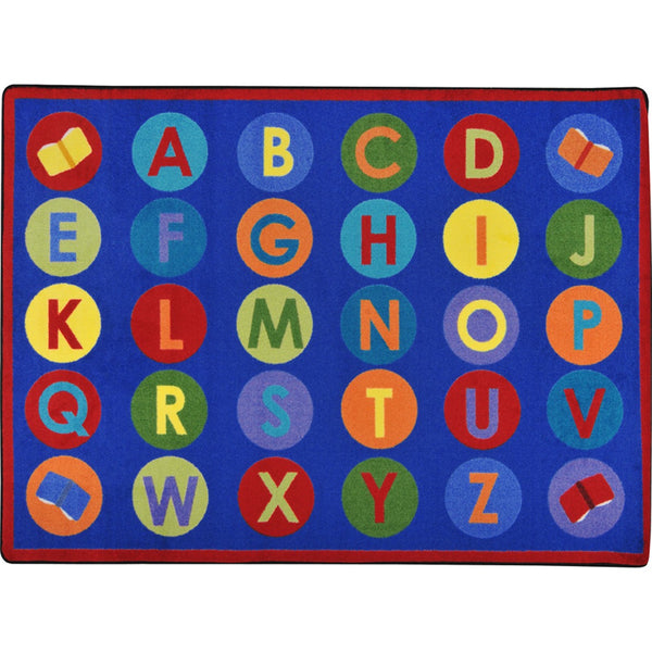 Joy Carpets Library Dots™ Classroom Circle Time & Seating Rug, 7'8