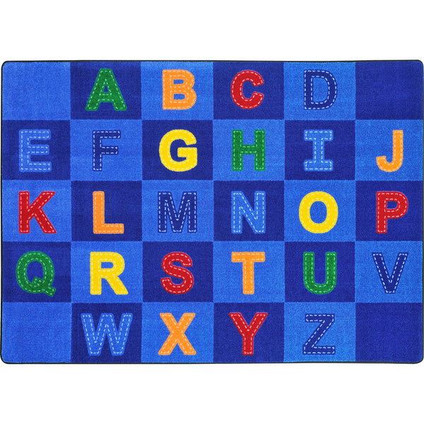 Joy Carpets Patchwork Letters™ Classroom Circle Time & Seating Rug, 5'4 ...