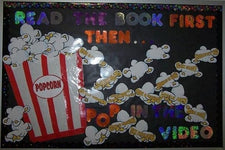 Read the Book First, Then POP in the Movie! - Back-To-School Reading Bulletin Board