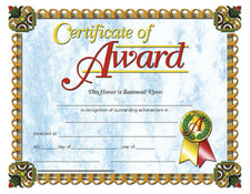 Certificate of Award