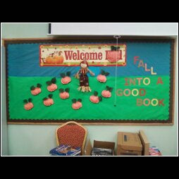 Fall Into A Good Book! - Library Back-To-School Bulletin Board Idea ...